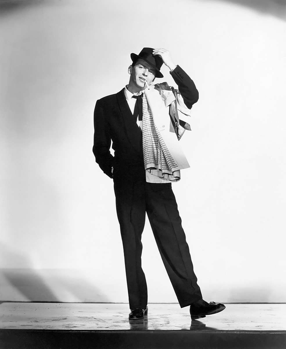Frank Sinatra: Trilby hat and dark suit