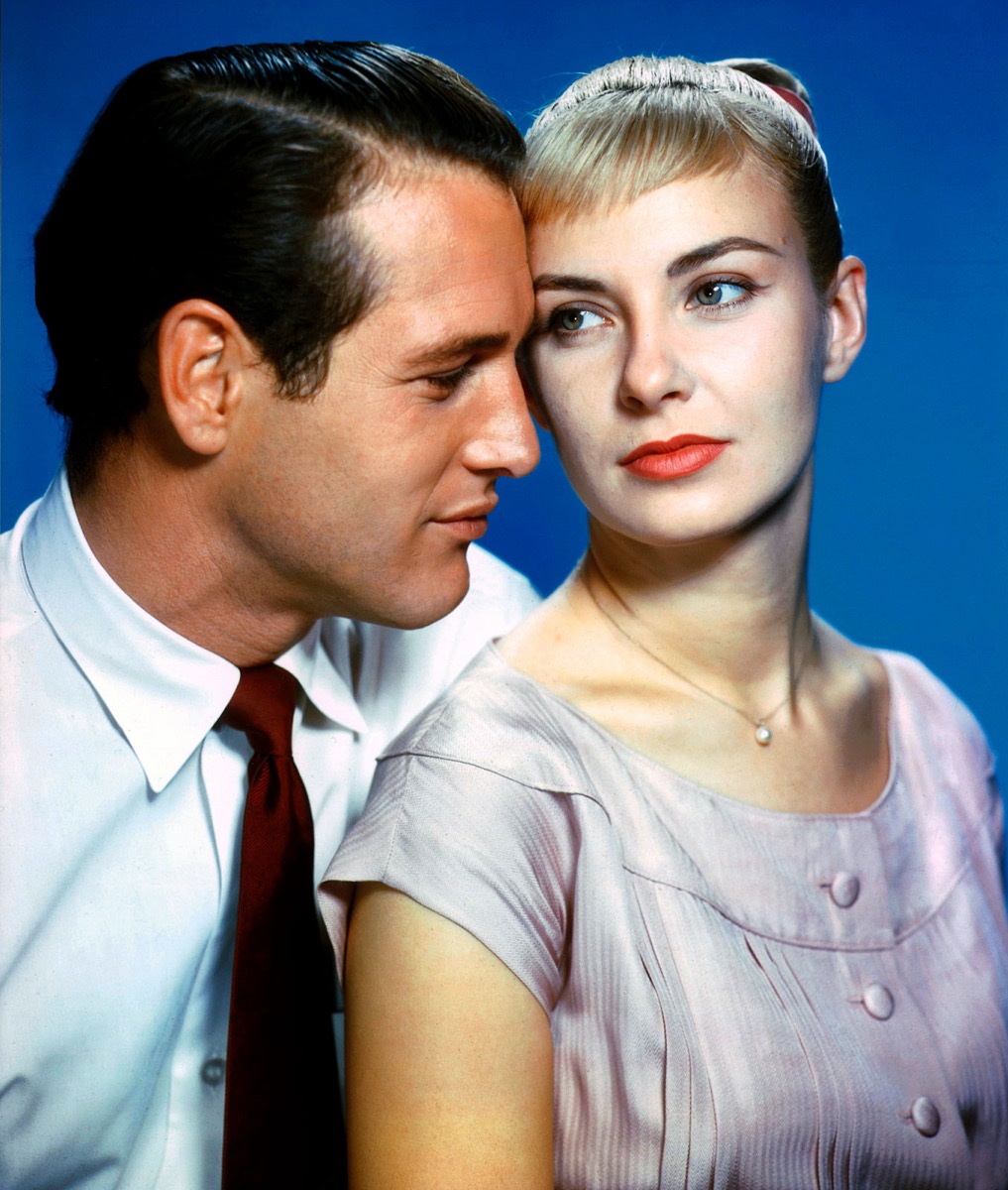 Paul Newman: White shirt and red tie