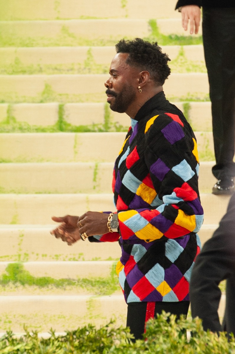 Colman Domingo: Patchwork harlequin coat