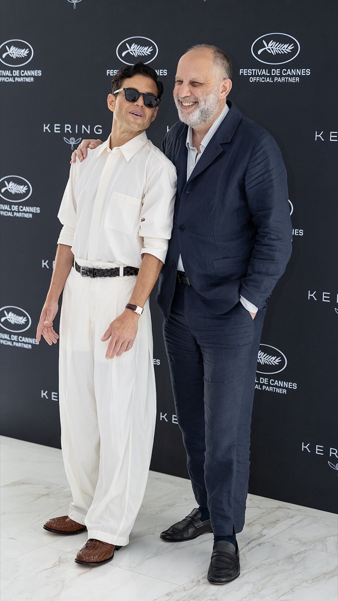 Rami Malek: All-white with a black belt