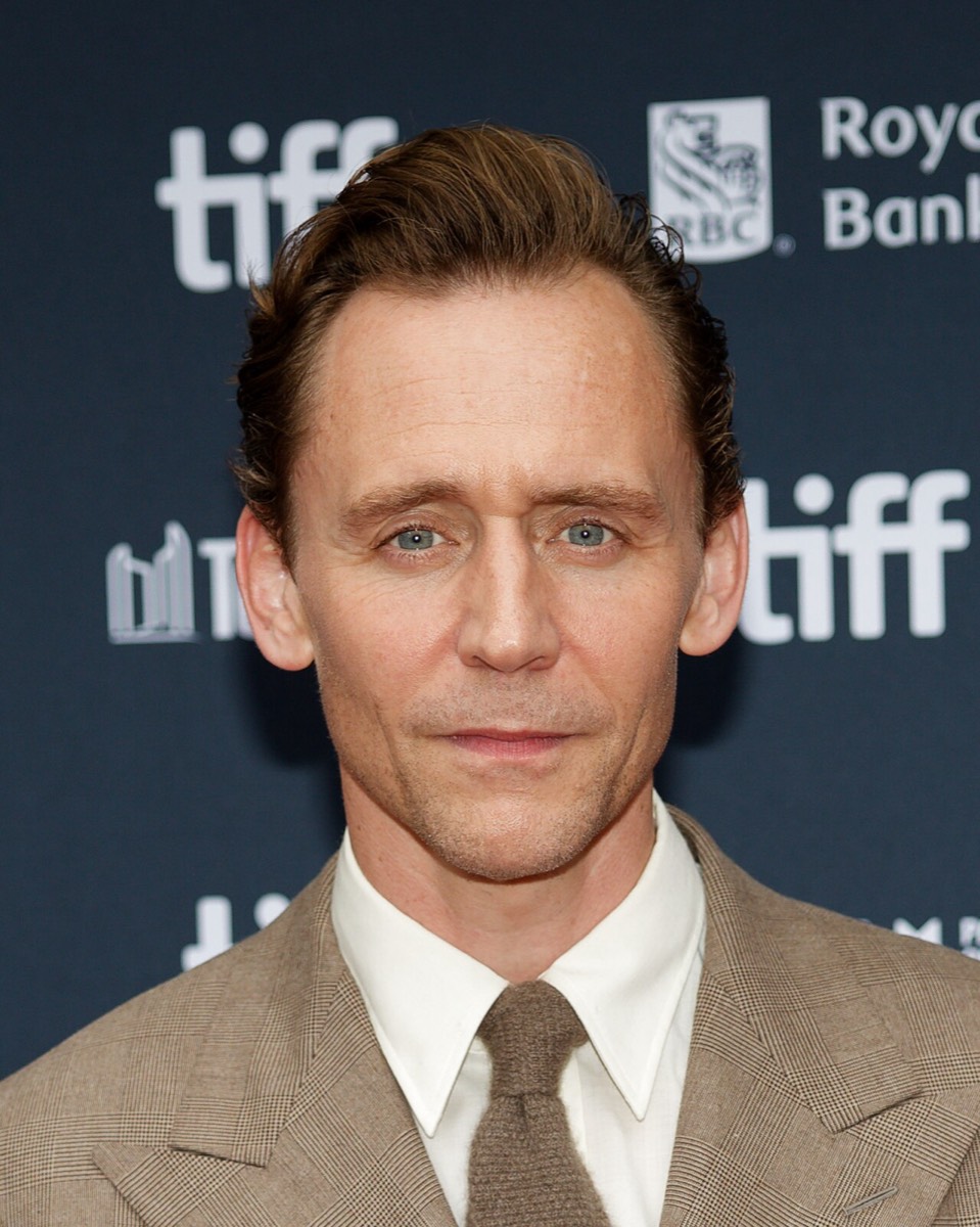 Tom Hiddleston: Check jacket and white shirt
